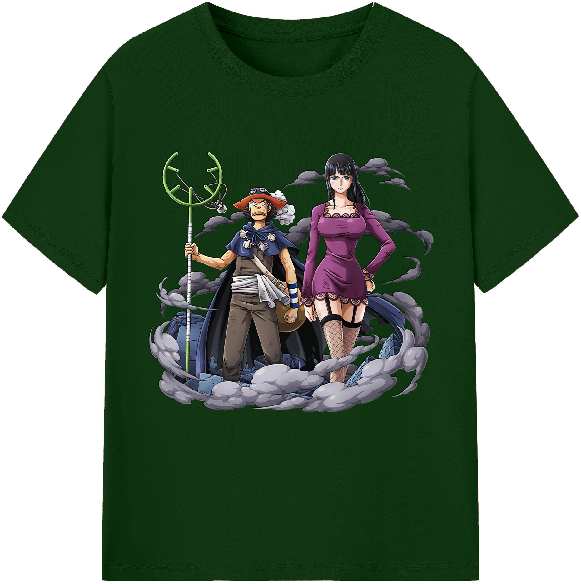 ワンピース ニコ・ロビン ONE PIECE Nico Robin 綿100％半袖Tシャツ（フロントプリント）
